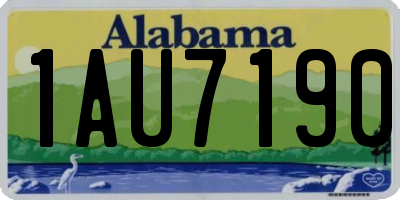AL license plate 1AU7190