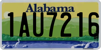 AL license plate 1AU7216