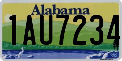 AL license plate 1AU7234