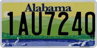 AL license plate 1AU7240