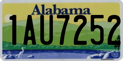 AL license plate 1AU7252