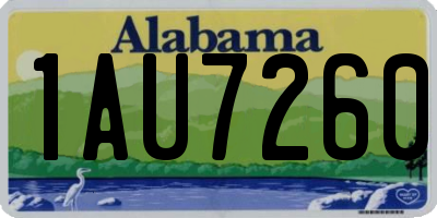 AL license plate 1AU7260