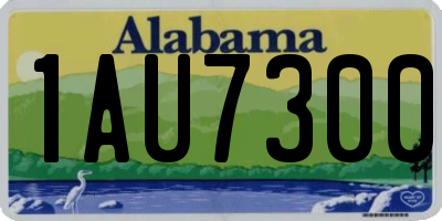 AL license plate 1AU7300
