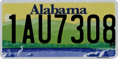 AL license plate 1AU7308