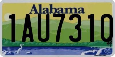 AL license plate 1AU7310