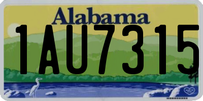 AL license plate 1AU7315