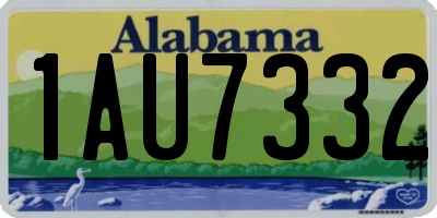 AL license plate 1AU7332