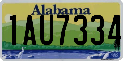 AL license plate 1AU7334