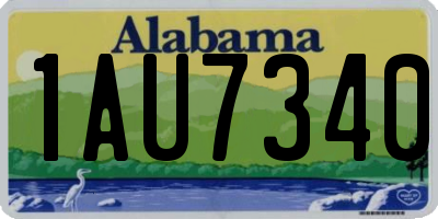 AL license plate 1AU7340