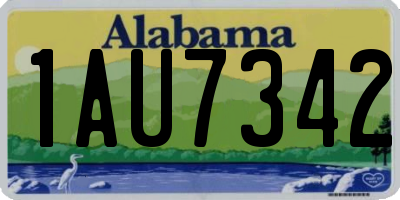 AL license plate 1AU7342