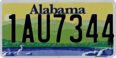 AL license plate 1AU7344