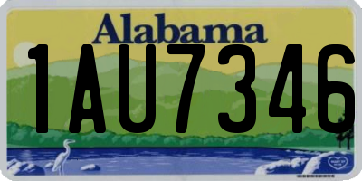 AL license plate 1AU7346
