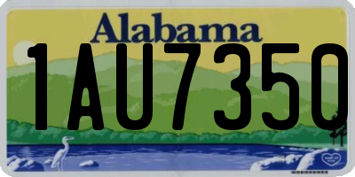 AL license plate 1AU7350