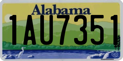 AL license plate 1AU7351