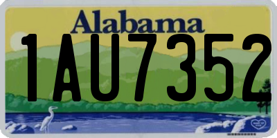 AL license plate 1AU7352