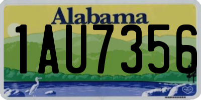 AL license plate 1AU7356