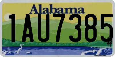 AL license plate 1AU7385