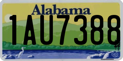 AL license plate 1AU7388