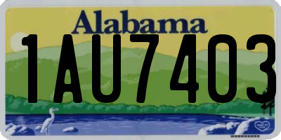 AL license plate 1AU7403