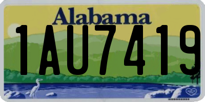 AL license plate 1AU7419