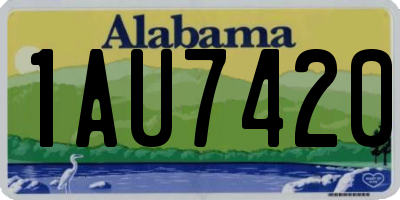 AL license plate 1AU7420