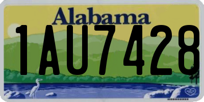 AL license plate 1AU7428