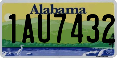 AL license plate 1AU7432