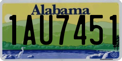 AL license plate 1AU7451