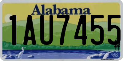 AL license plate 1AU7455