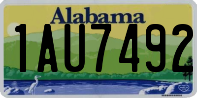 AL license plate 1AU7492