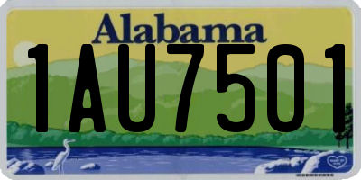 AL license plate 1AU7501
