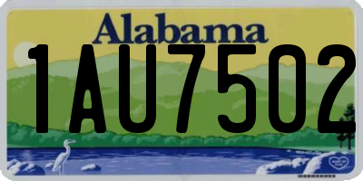 AL license plate 1AU7502