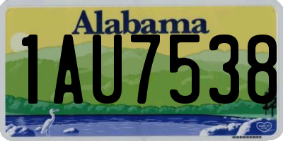 AL license plate 1AU7538