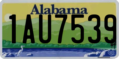AL license plate 1AU7539