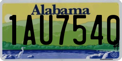 AL license plate 1AU7540