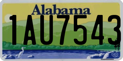 AL license plate 1AU7543