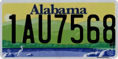 AL license plate 1AU7568