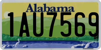 AL license plate 1AU7569