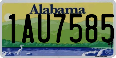 AL license plate 1AU7585