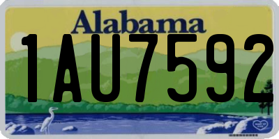AL license plate 1AU7592