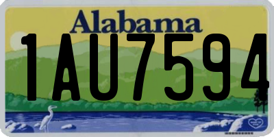 AL license plate 1AU7594