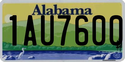 AL license plate 1AU7600