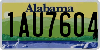 AL license plate 1AU7604