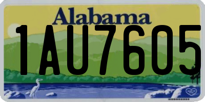 AL license plate 1AU7605