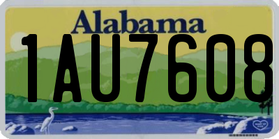 AL license plate 1AU7608