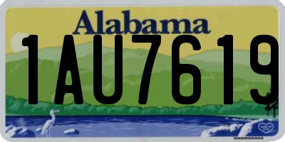 AL license plate 1AU7619