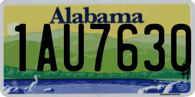 AL license plate 1AU7630