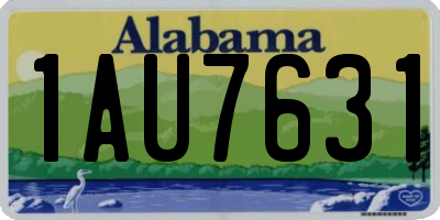 AL license plate 1AU7631