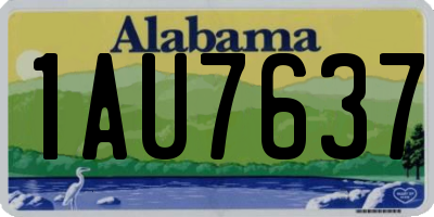 AL license plate 1AU7637