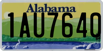 AL license plate 1AU7640
